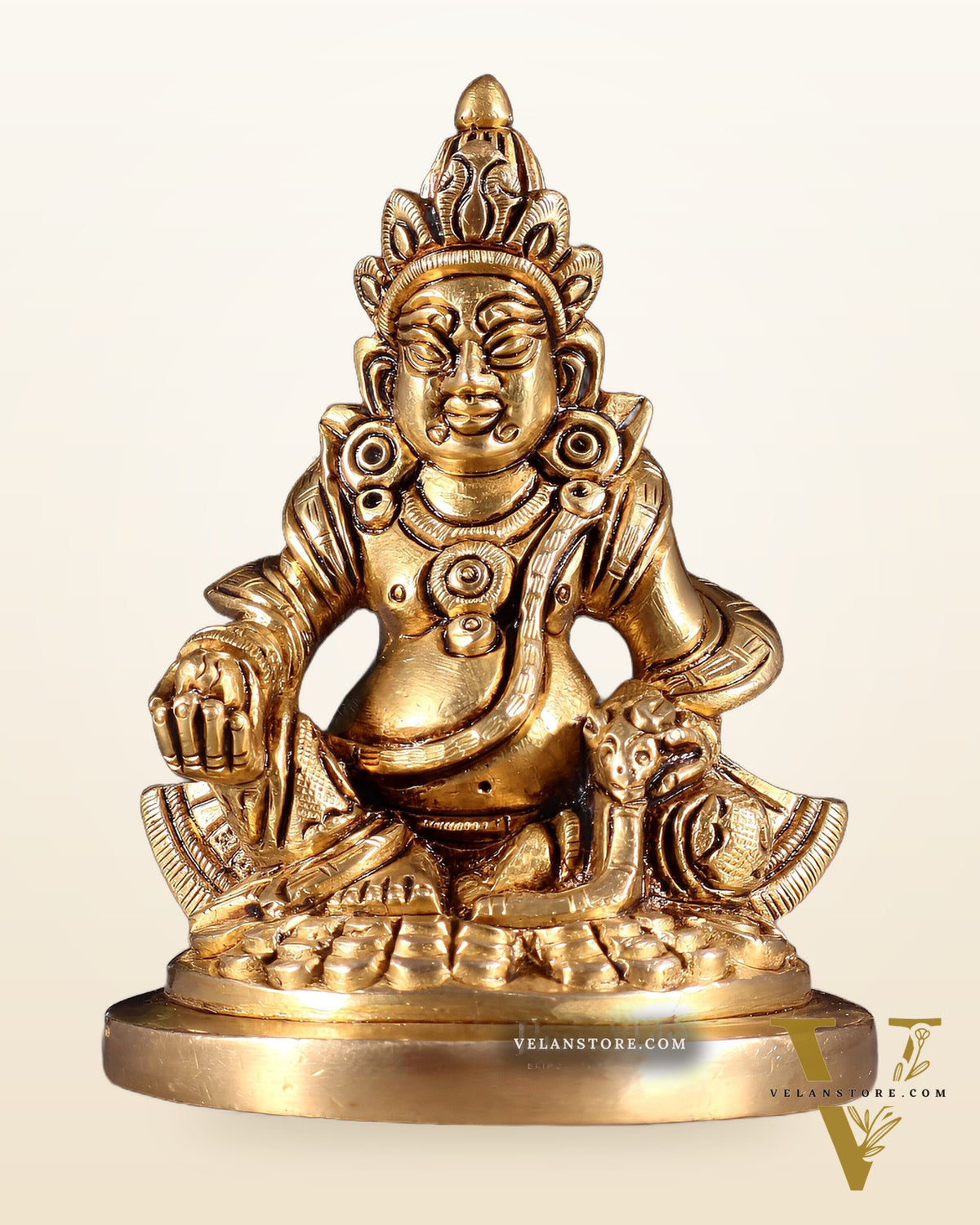 Brass Superfine Kubera Idol 4"