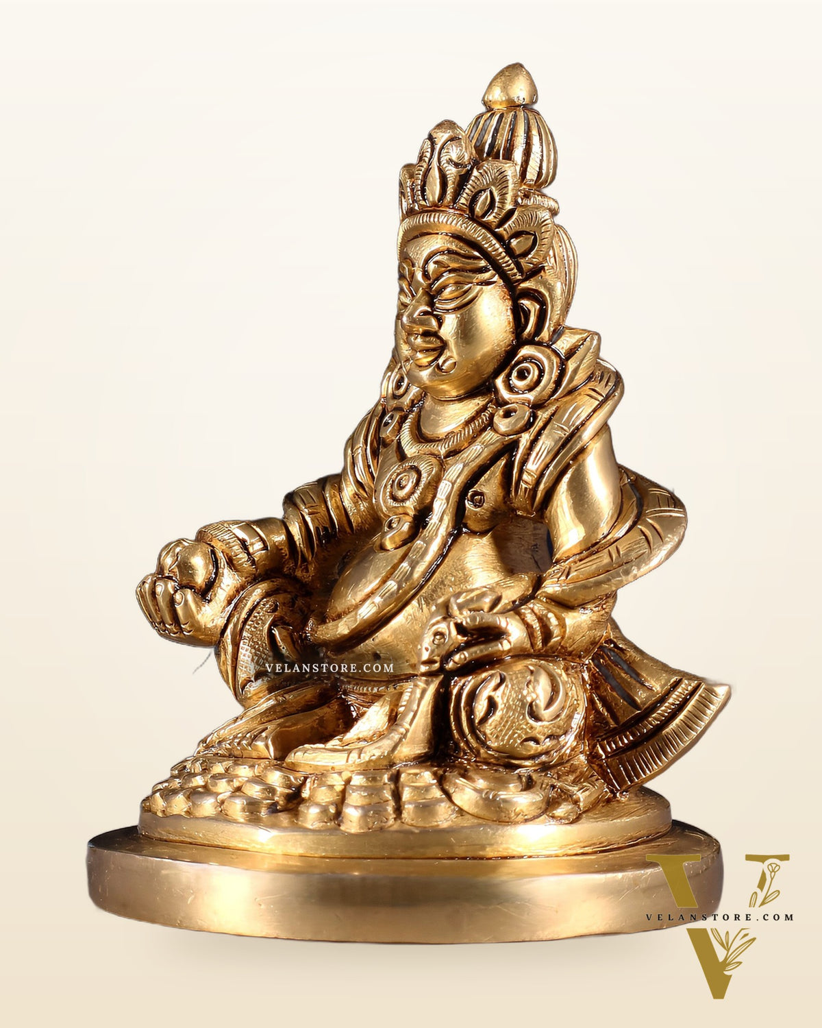 Brass Superfine Kubera Idol 4"