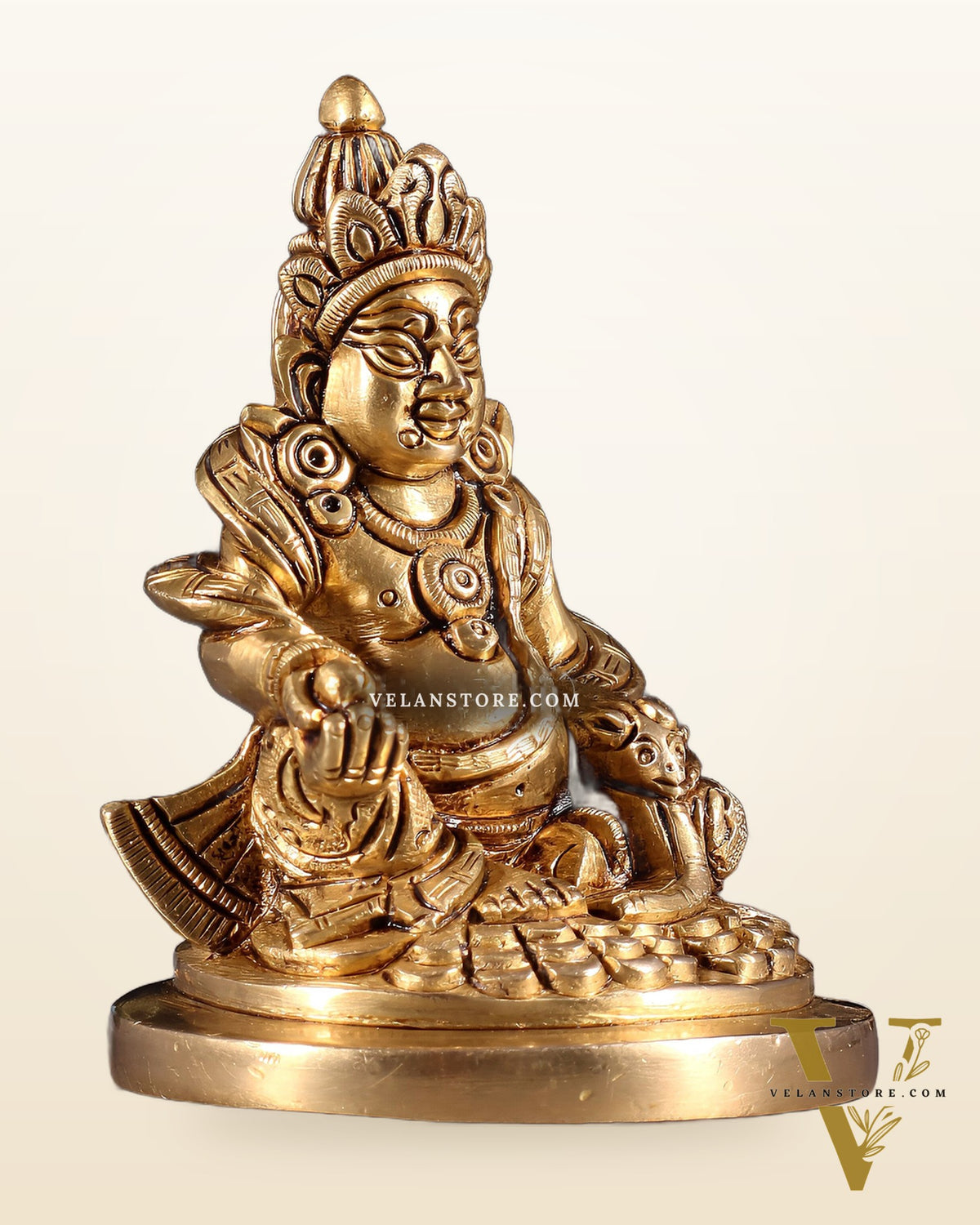 Brass Superfine Kubera Idol 4"