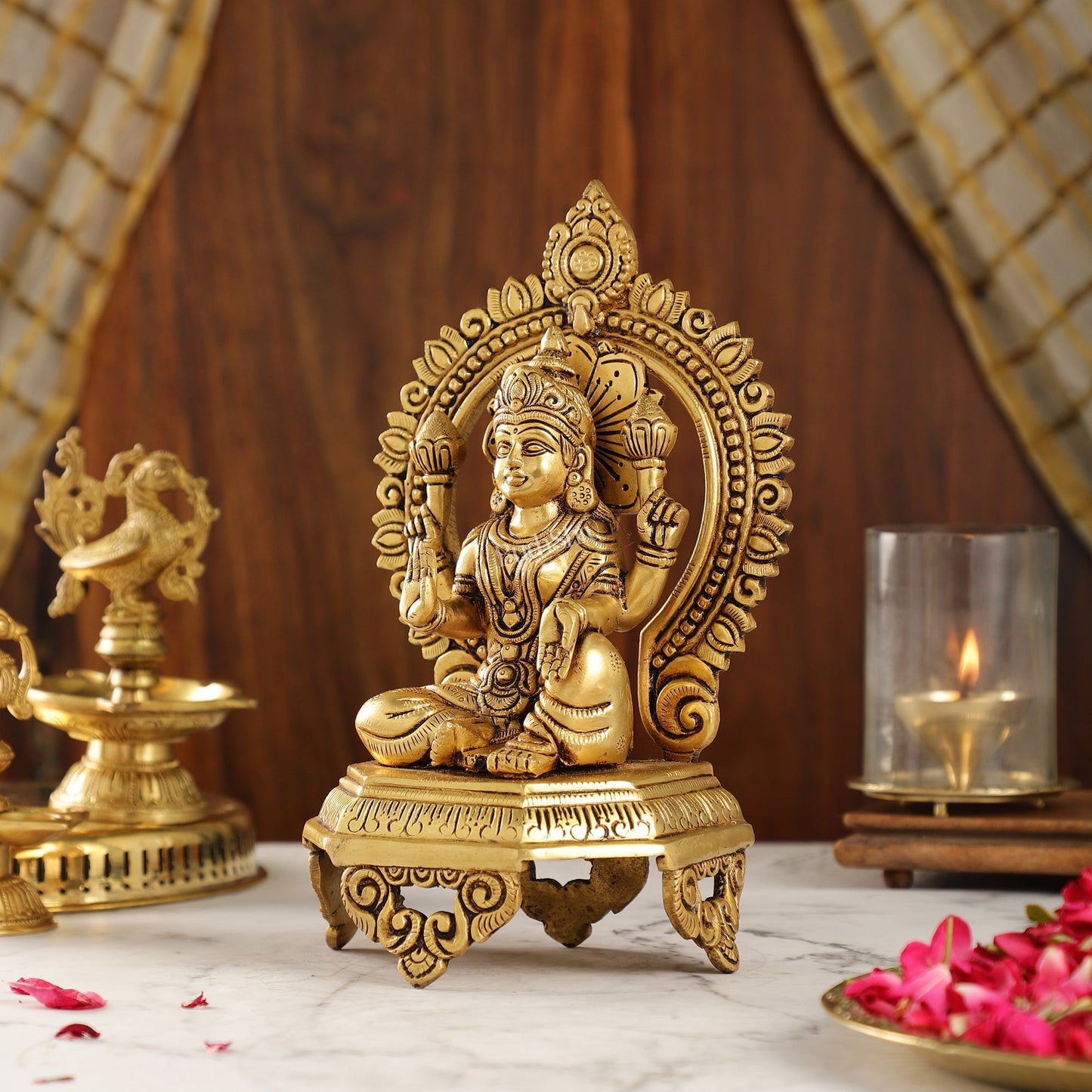 Brass Superfine Lakshmi idol 10.5 "