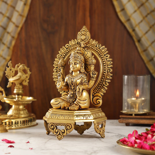 Brass Superfine Lakshmi idol 10.5 "