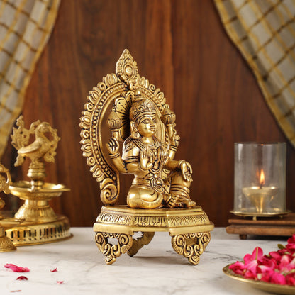 Brass Superfine Lakshmi idol 10.5 "