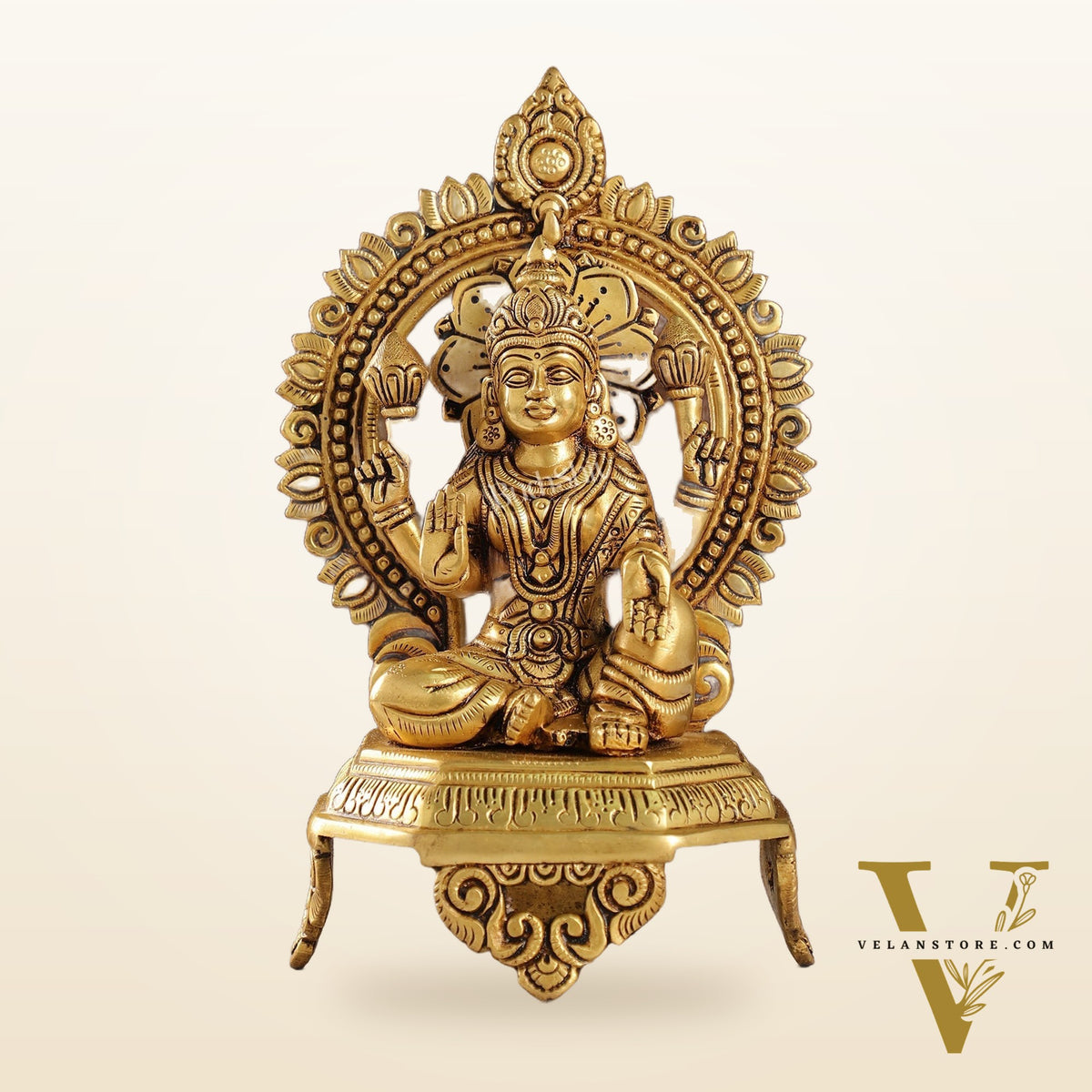 Brass Superfine Lakshmi idol 10.5 "