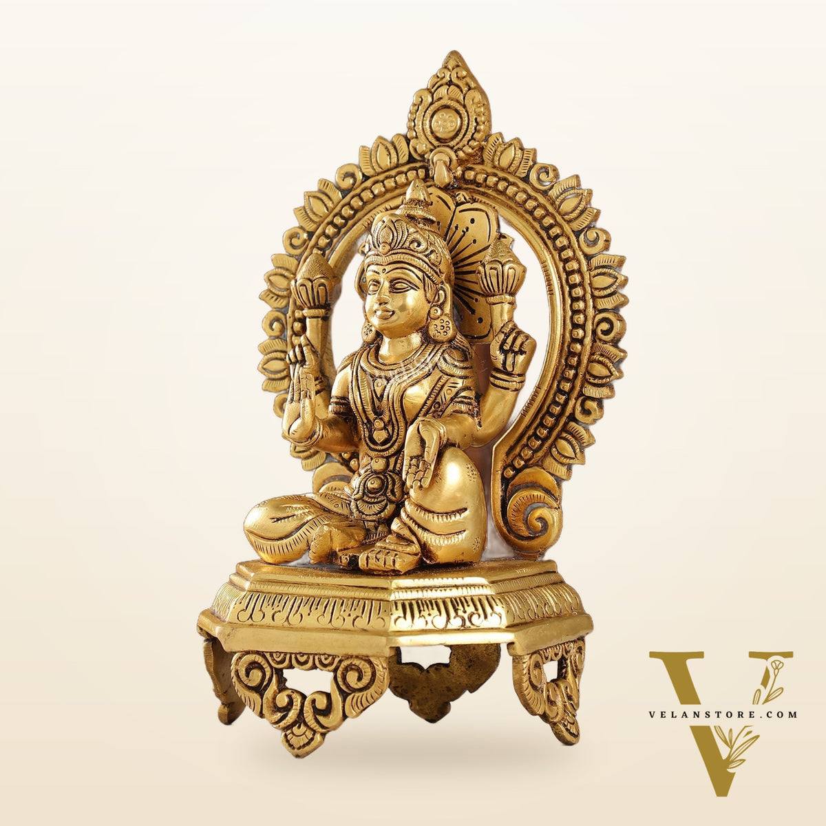 Brass Superfine Lakshmi idol 10.5 "