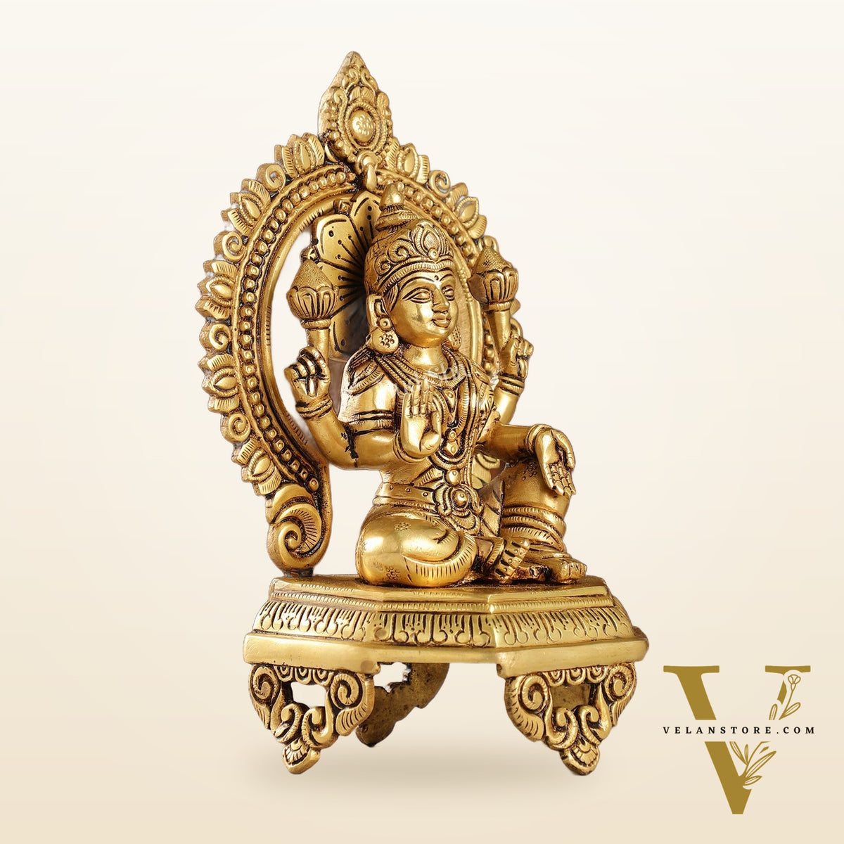 Brass Superfine Lakshmi idol 10.5 "