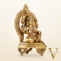Brass Superfine Lakshmi idol 10.5 "