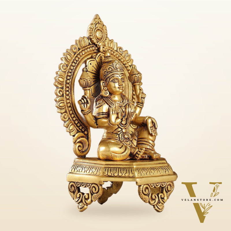 Brass Superfine Lakshmi idol 10.5 "