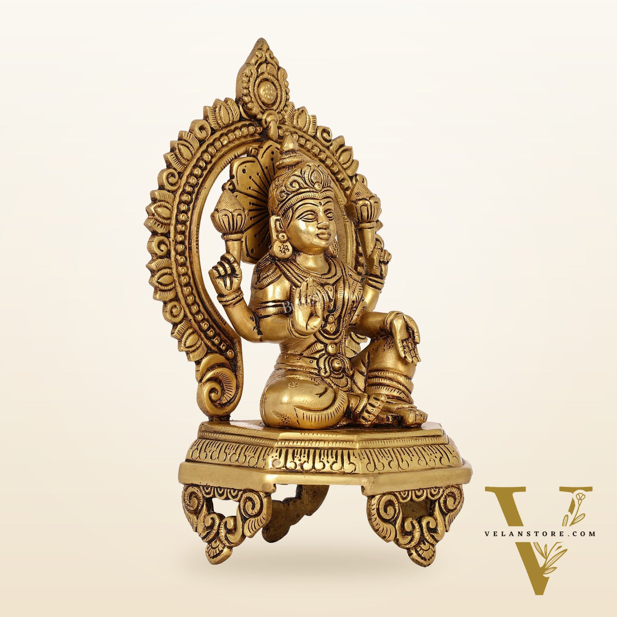 Brass Superfine Lakshmi idol 10.5 "