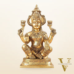 Brass Superfine Lakshmi Idol - 11.5 Inch Statue