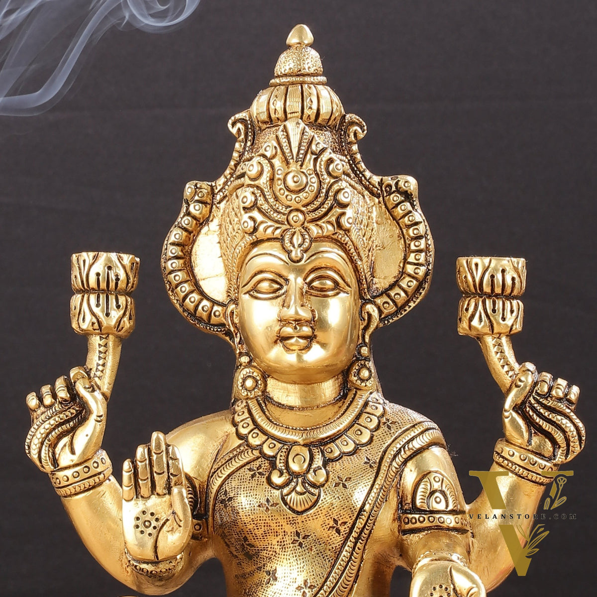 Brass Superfine Lakshmi Idol - 11.5 Inch Statue