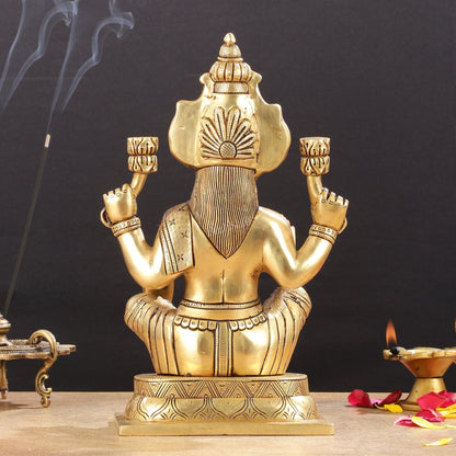 Brass Superfine Lakshmi Idol - 11.5 Inch Statue