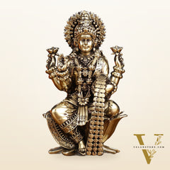 Brass Superfine Lakshmi Idol - 4 Inch