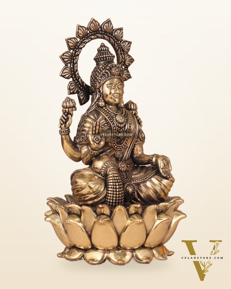 Brass Superfine lakshmi Idol - 8"