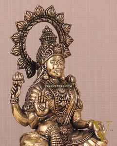 Brass Superfine lakshmi Idol - 8"
