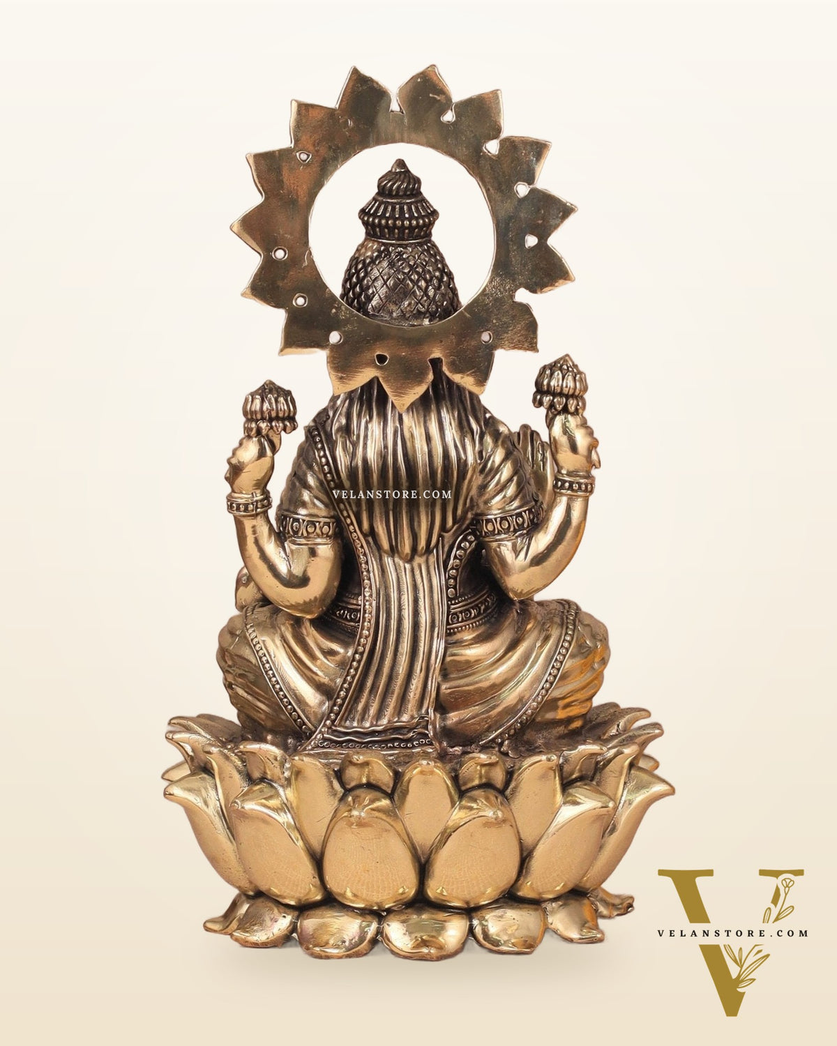 Brass Superfine lakshmi Idol - 8"