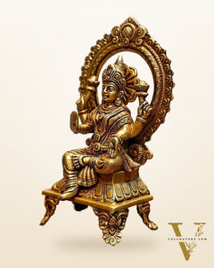 Brass SuperFine Lakshmi idol 9.5"