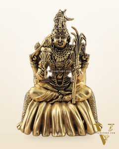 Brass Superfine Lalitadevi Rajarajeshwari Idol - 4 in Height golden tone