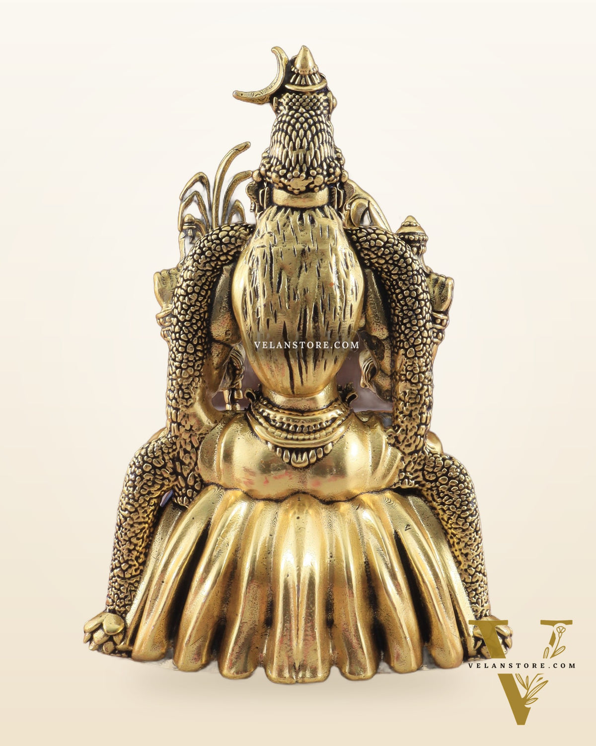 Brass Superfine Lalitadevi Rajarajeshwari Idol - 4 in Height golden tone