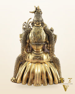 Brass Superfine Lalitadevi Rajarajeshwari Idol - 4 in Height golden tone