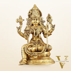 Brass Superfine Lalitadevi Rajarajeshwari tripura sundari idol 10.5"
