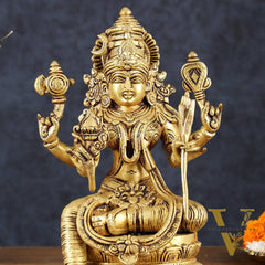 Brass Superfine Lalitadevi Rajarajeshwari tripura sundari idol 10.5"