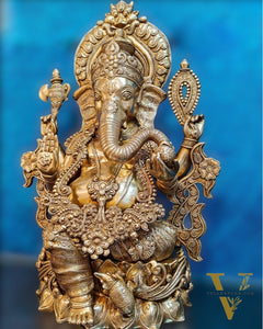 Brass Superfine Large Ganesha Statue 29 inch
