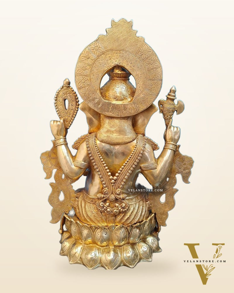 Brass Superfine Large Ganesha Statue 29 inch