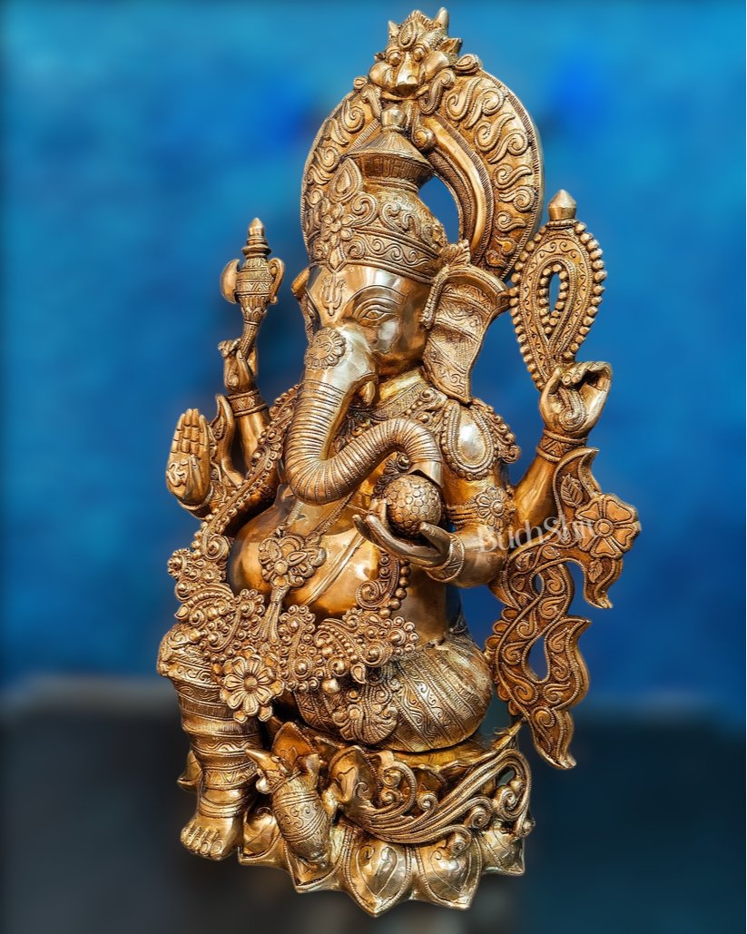 Brass Superfine Large Ganesha Statue 29 inch
