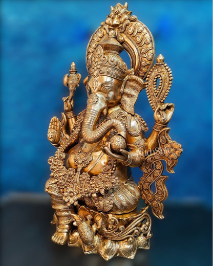 Brass Superfine Large Ganesha Statue 29 inch