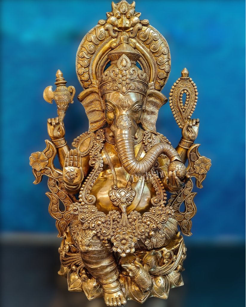 Brass Superfine Large Ganesha Statue 29 inch