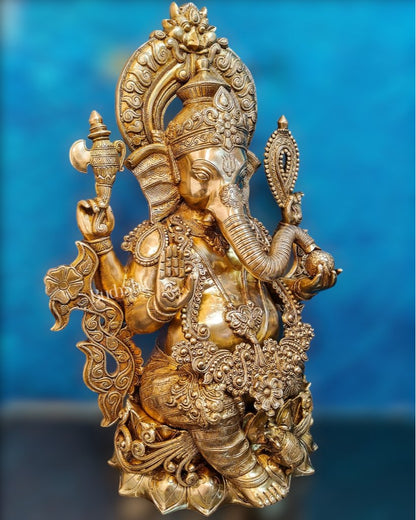 Brass Superfine Large Ganesha Statue 29 inch
