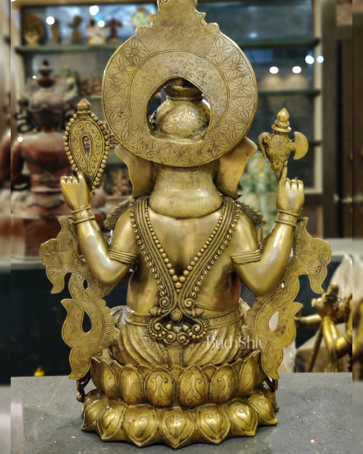 Brass Superfine Large Ganesha Statue 29 inch