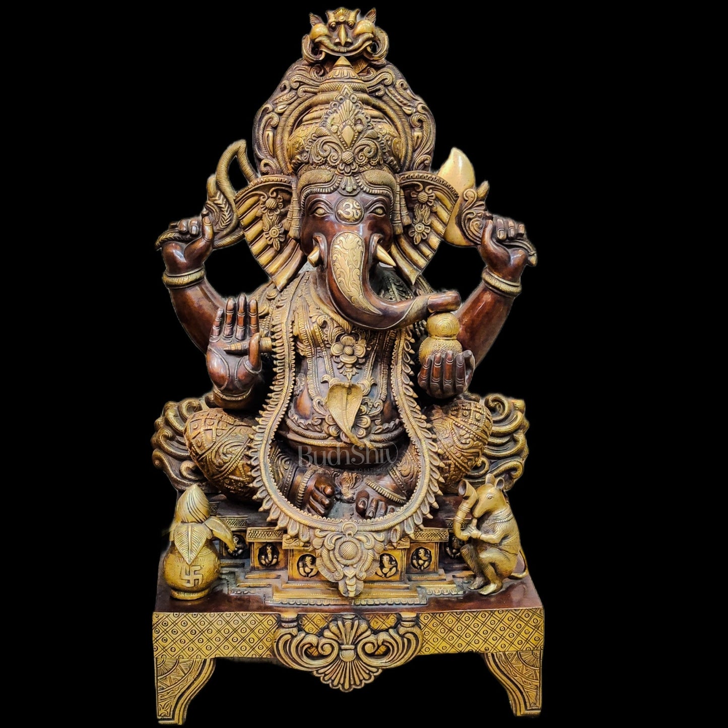 Brass Superfine large Ganesha Statue 35"