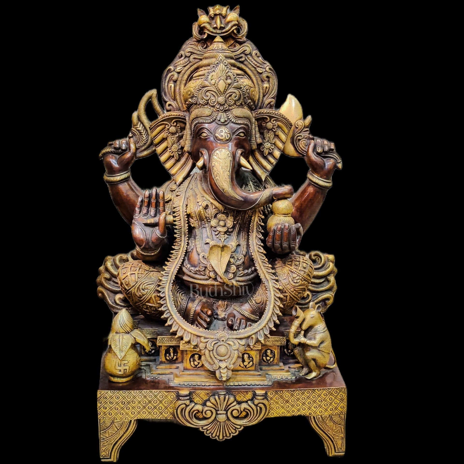 Brass Superfine large Ganesha Statue 35"