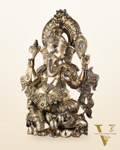 Brass Superfine Large Ganesha Statue glossy tone 29 inch