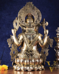 Brass Superfine Large Ganesha Statue glossy tone 29 inch