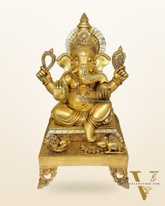 Brass Superfine Large Lord Ganesha Statue - 26"