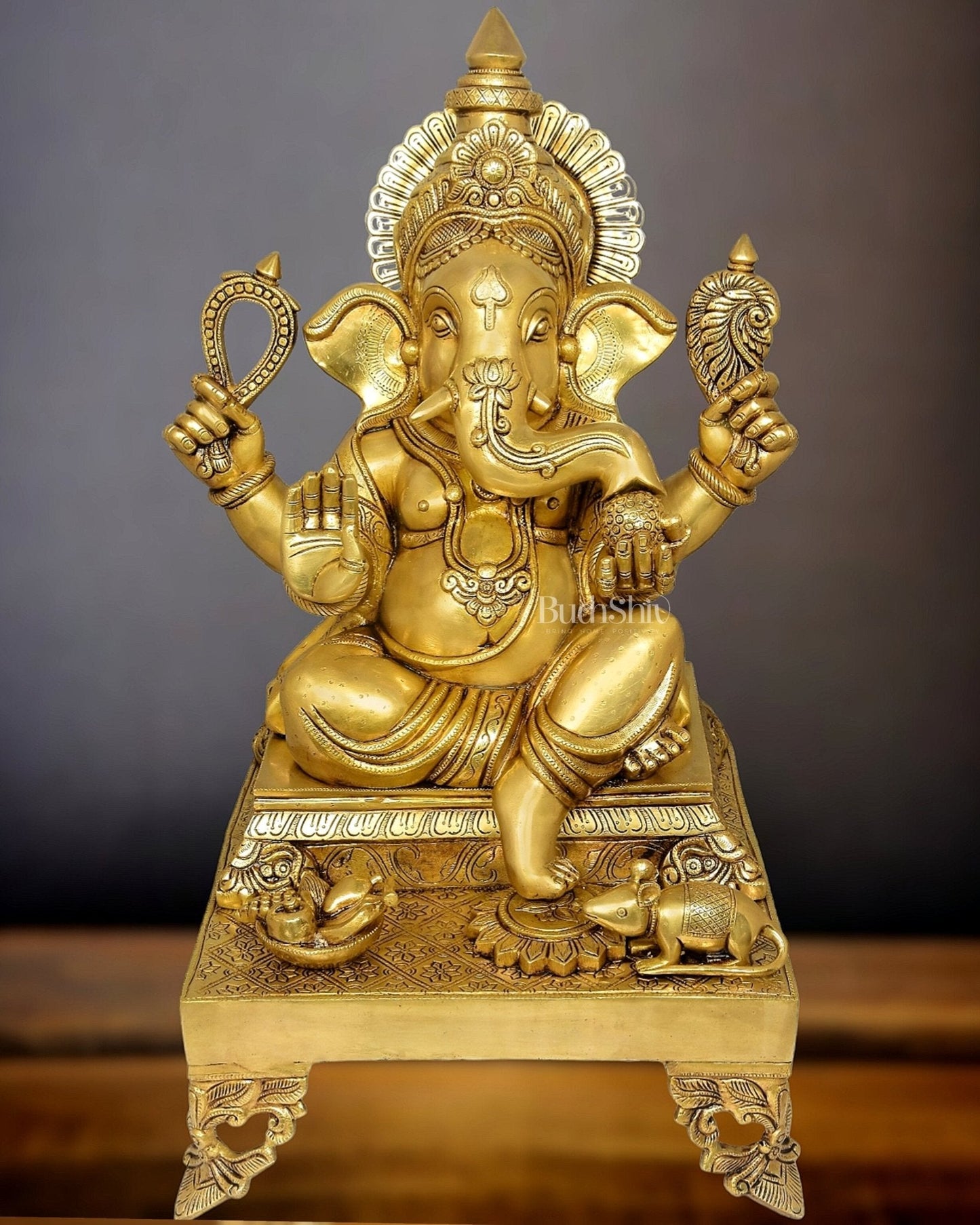 Brass Superfine Large Lord Ganesha Statue - 26"