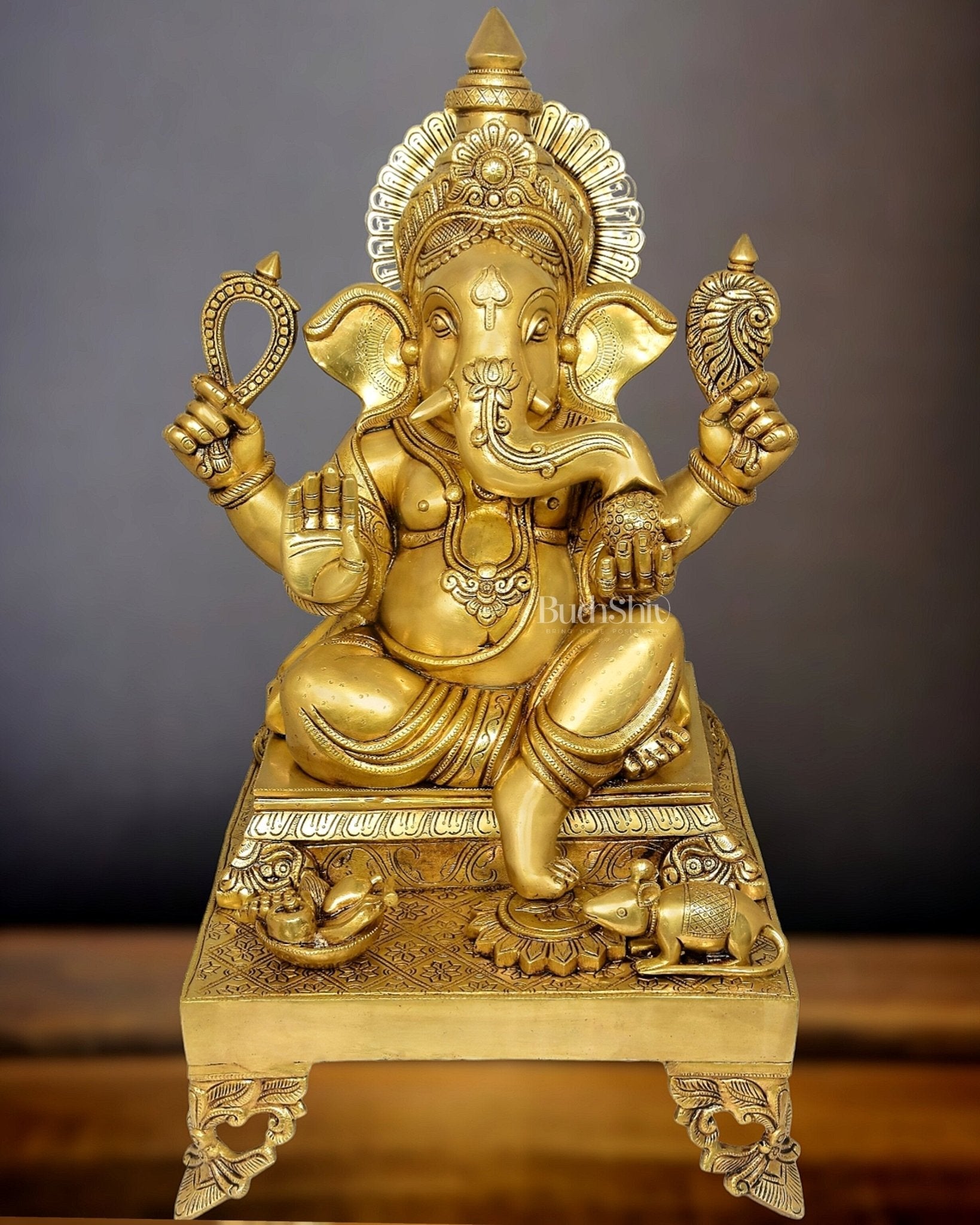 Brass Superfine Large Lord Ganesha Statue - 26"