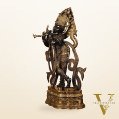 Brass Superfine Large Lord Krishna Statue - 35 inch