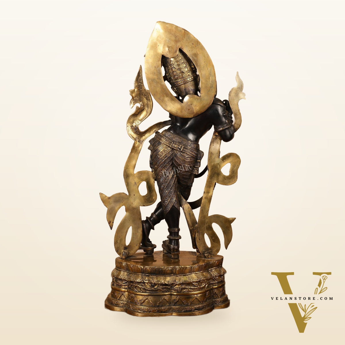 Brass Superfine Large Lord Krishna Statue - 35 inch