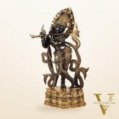 Brass Superfine Large Lord Krishna Statue - 35 inch