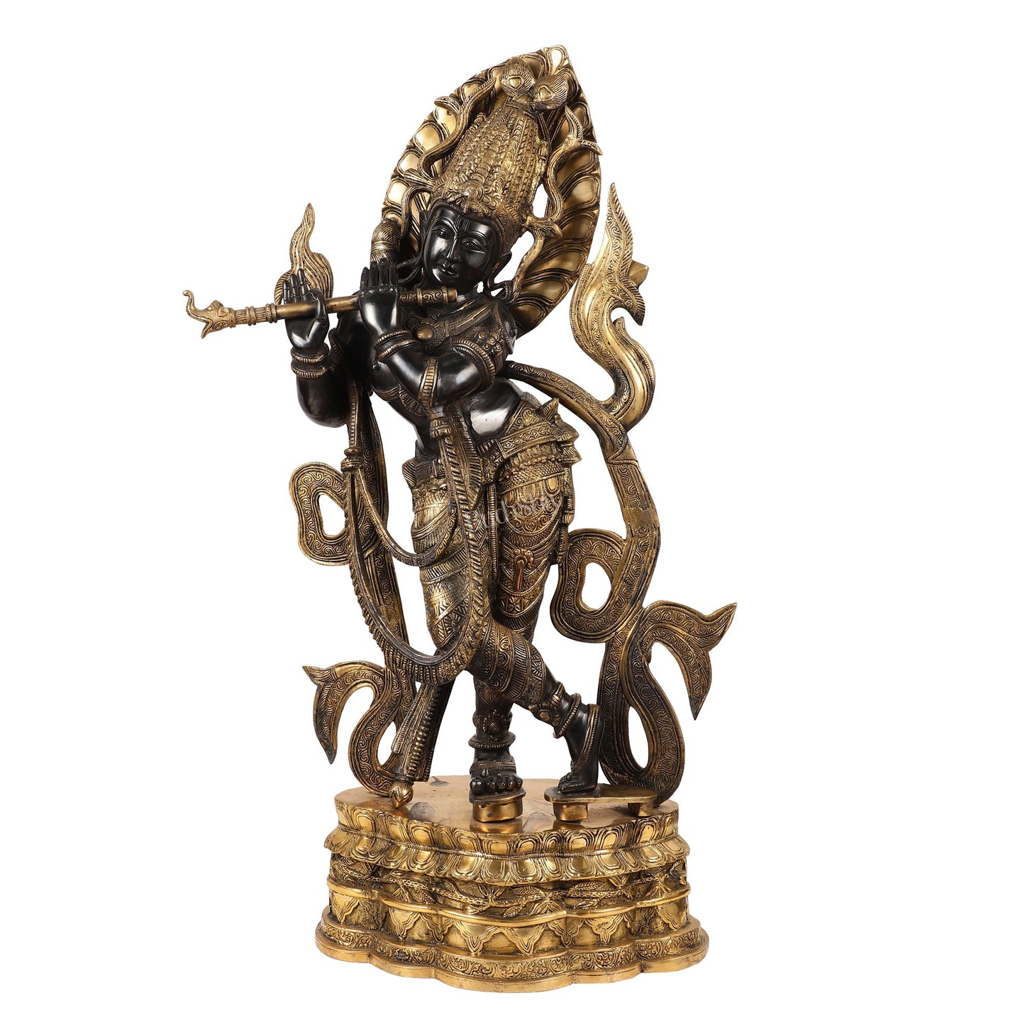 Brass Superfine Large Lord Krishna Statue - 35 inch