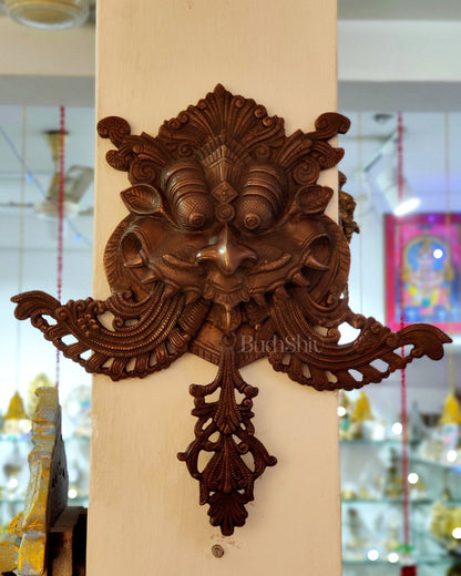 Brass Superfine Large Yali wall hanging  Dragon face Nazarbattu 18"