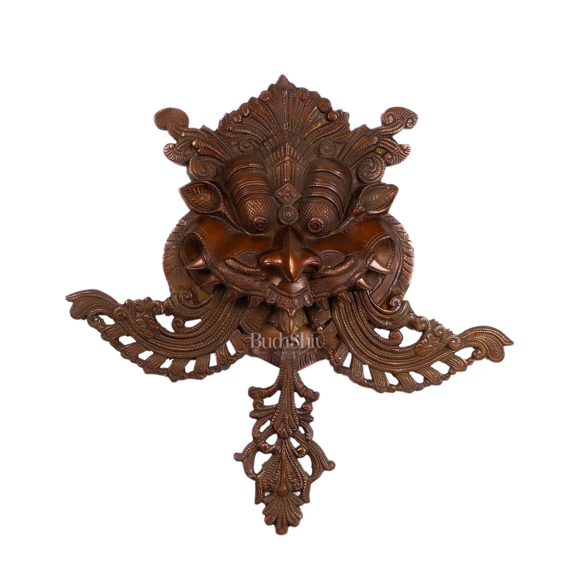 Brass Superfine Large Yali wall hanging  Dragon face Nazarbattu 18"