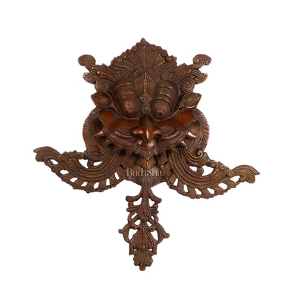 Brass Superfine Large Yali wall hanging  Dragon face Nazarbattu 18"