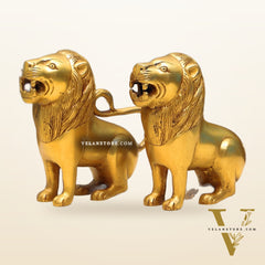 Brass Superfine Lion pair 6"