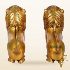Brass Superfine Lion pair 6"