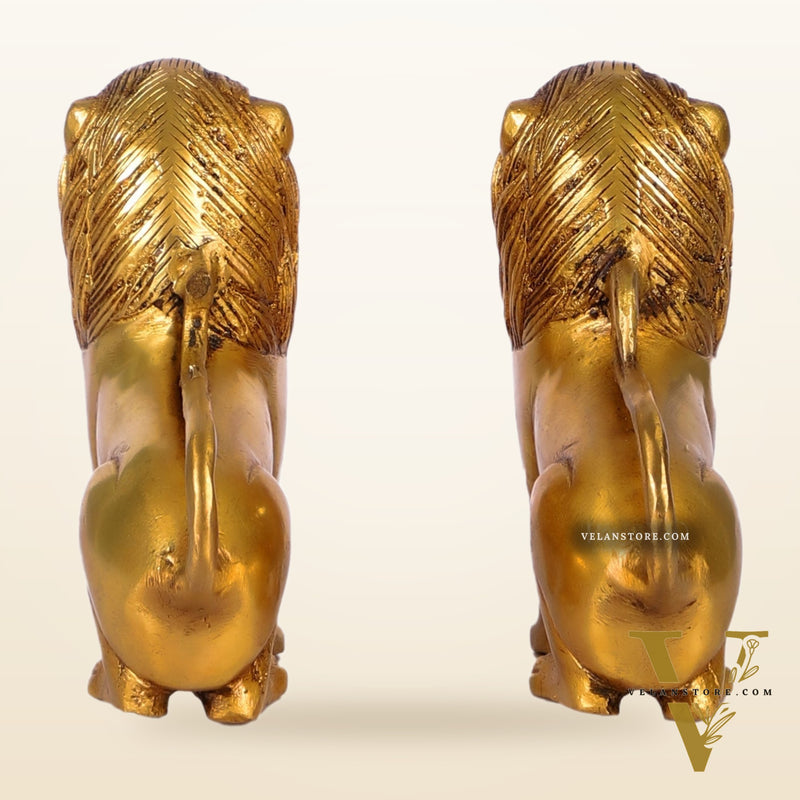 Brass Superfine Lion pair 6"