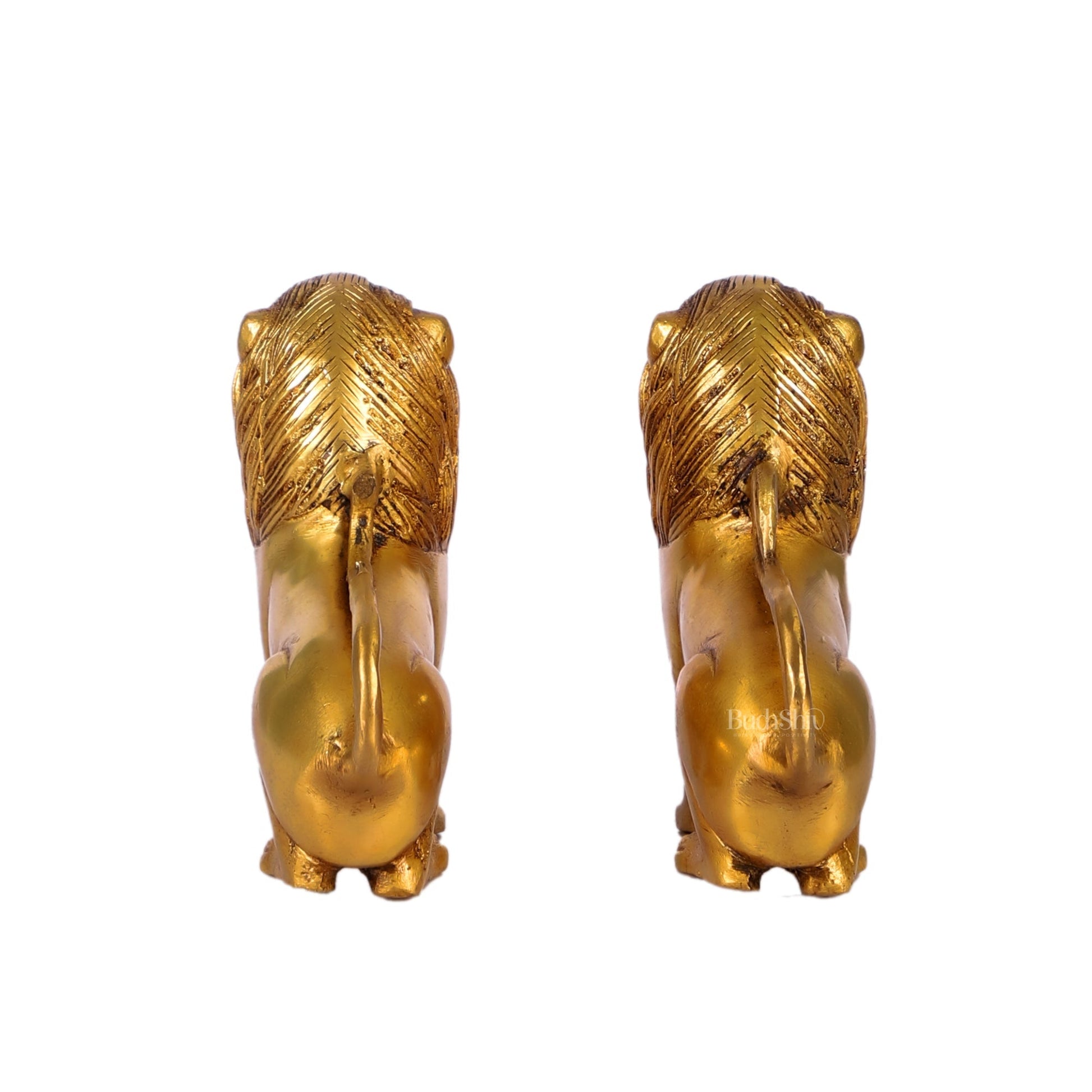 Brass Superfine Lion pair 6"